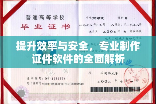 原平提升效率与安全，专业制作证件软件的全面解析